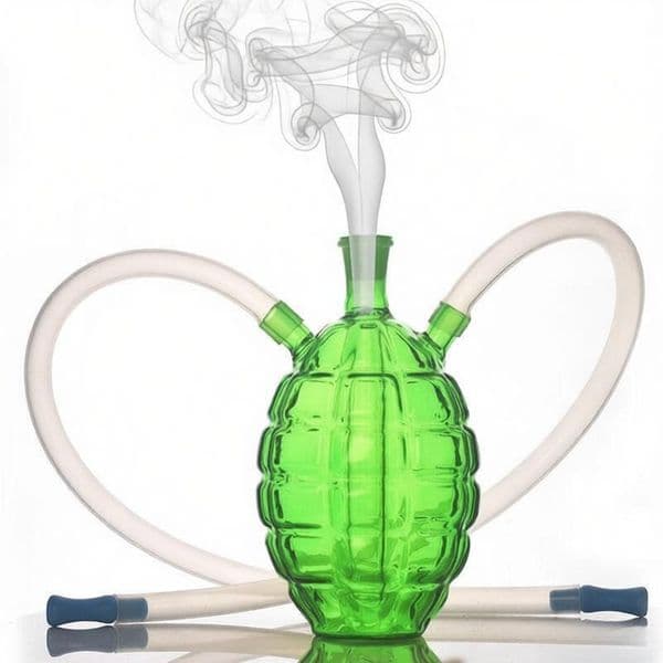 Portable Green Colorful Mini Glass oil burner Bongs 10mm Female With Glass oil banger Bowl small Bubbler Bong Water Pipes with 2pc use silicone hose