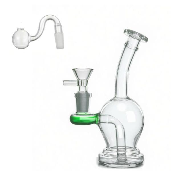 Wholesale Colorful Mini Water Bongs Pipes bubbler Hookahs Thick heady Glass Water tobacco Bong With 14mm male oil banger or tobacco dry herb bowl for smoking