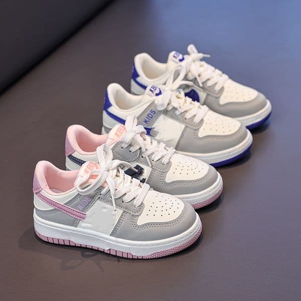 Toddler Big Kids low top Casual Sneakers Children Non Slip Board Shoes girls skate shoes Trendy Design Versatile Style Reinforced Toe Cap Extra Protection Size26-37