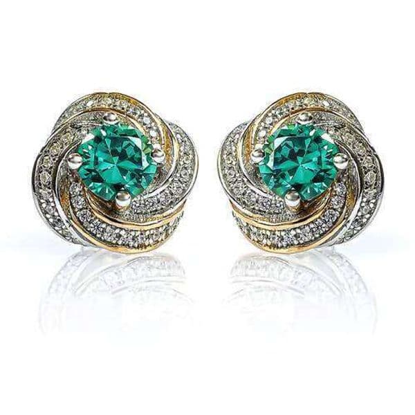 DiaX Custom Gold Simple Design Moissanite Earrings Elegant Atmosphere