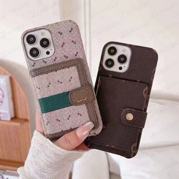 Luxury Folio Wallet Card Pocket Phone Case for iPhone 17 16 Plus 15 14 13 12 Pro Max 11 Leather Protection Letter Designer Letter Shockproof Cover iPhone16 15pro 14pro