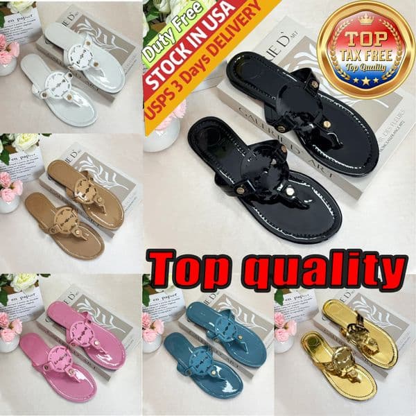 Top quality designer sandals women's men's slippers brown slippers leather casual shoes summer beach mule buckle women's high quality flat slippers designer sandals A