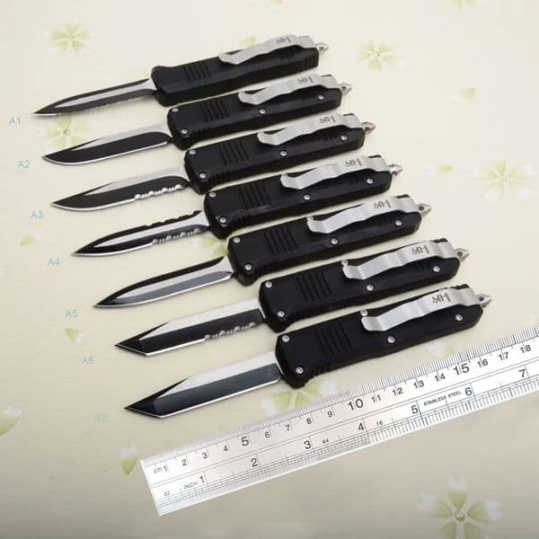 7Models C07 Mini HK 440C Steel Blade Knife 2.83" Zinc Aluminum Alloy Handles