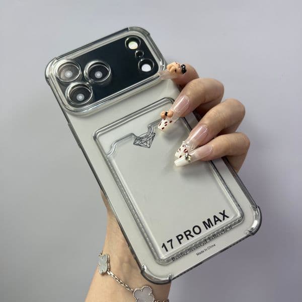 Phone Case For Samsung Galaxy A57 A37 S26 S25 Edge FE A17 A07 A16 A06 A26 A36 A56 Ultra Plus 5G Transparent Clear Back Cover Airbag Anti-drop With Card Slots Holder Fundas