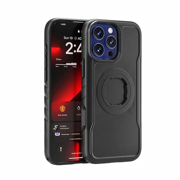Bike Phone Case for iPhone 16 Pro, Compatible with Quad Lock Mount System, Mechanical Twist Lock for Motorcycle, Support Wireless Charging, Rugged Shockproof Cover