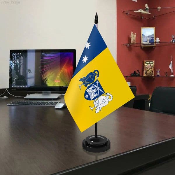 Australian Capital Territory Tabletop Desktop Decoration Flag Black Single Rod