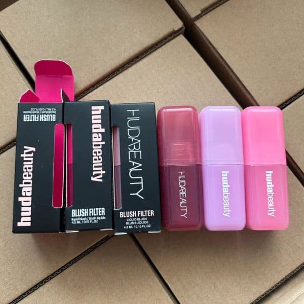 6 Colors Huda Beauty Makeup Blusher 4.5ml Filter Liquid Soft Focus Powder Blush Srawberry Cream Soft Glow Long Lasting Liquid Blush Cotton Candy/ube creaml/Bubblegum