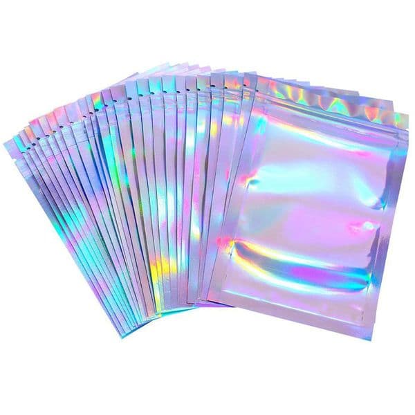 Laser Self Sealing Bag Resealable Holographic Laser Ziplock Bag Gifts Jewelry Packing Bags Retail Bags Storage Pouches