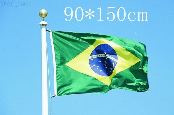F908 90x150cm 35ft Brazil National Flag 4 Polyester Flag Hanging Flags