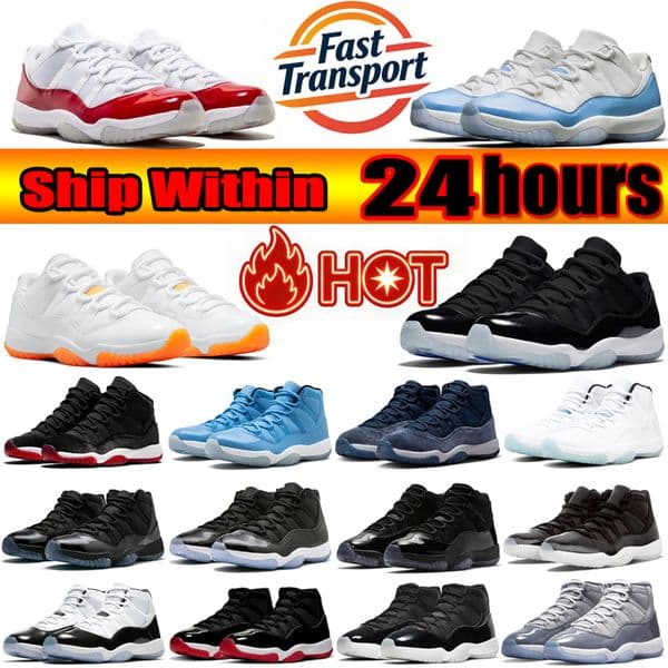 nikejordans 11 Designer Basketball Shoes 11 men women 11s Gamma Blue Classic Sports Shoes Cement Grey Cap and Gown University Blue white Legend Unisex 5.5-13