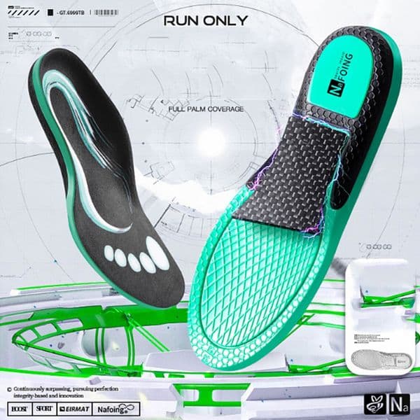 Sport Insoles for Men Women Carbon Plate Arch Support Breathable Shock Absorption Shoes Pad Outdoor Running Sneakers Insole