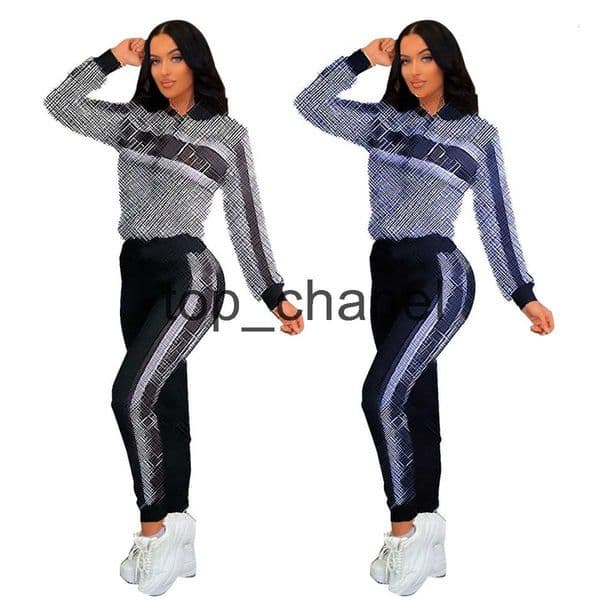 2024 Two Piece Pants Casual Tracksuit Women Zip Jacket and Sweatpants Sets Free Ship