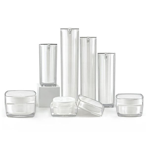 15g 30g 50g Acrylic Square Cream Jar Empty Cosmetic Packing Container 15ml 30ml 60ml 100ml Lotion Pump Makeup Bottle