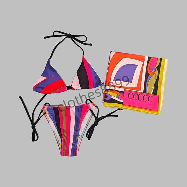 Brand Women Sexy Bikinis Multicolored Elegant Triangle Swimsuit Summer Vacation Beach Surfing Swimwear Brand Split Brazilian Bathing Suits