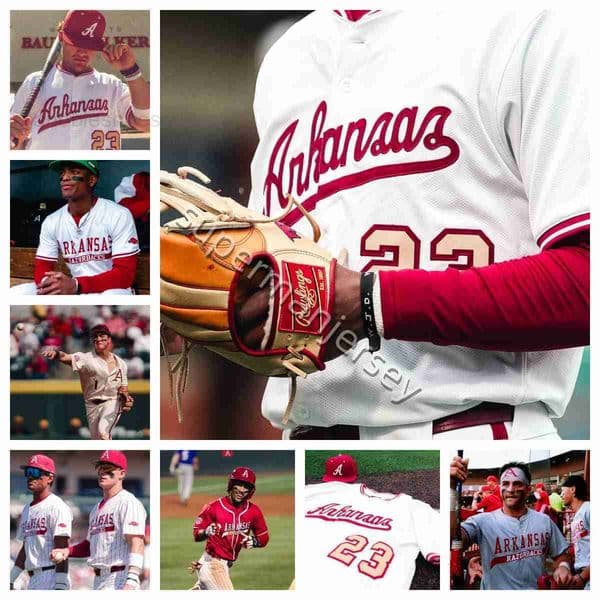 Stitched 2025-26 Arkansas Baseball Jersey Gage Wood 14 Wehiwa Aloy Dietz McElvain Lorenzini Coil Wren Fisher Imoto DeCremer Ruiz Wiggins Briscoe Dossett Kleiman