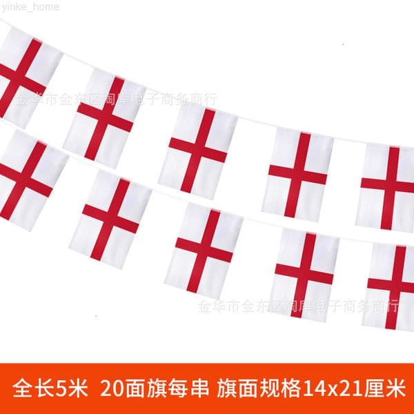 England Flag String Flags 5M 20 Flags Customized World Flags Small Hanging Flags