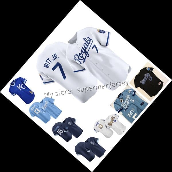 Stitched Bobby Witt Jr 7 Bo Jackson 16 Cole Ragans 55 Jonathan India 6 Maikel Garcia 11 Salvador Perez 13 Sluggerrr 00 Vinnie Pasquantin