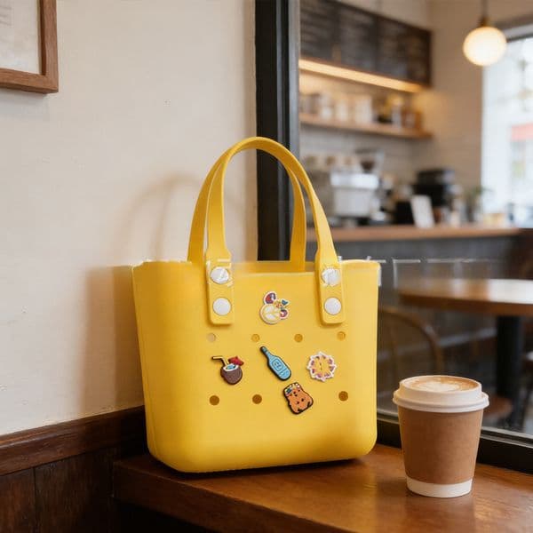 2026 New European and American EVA Perforated Bag DIY Accessories Storage Bag Holiday Style Beach Bag Waterproof Lunch Bag Beach Bag