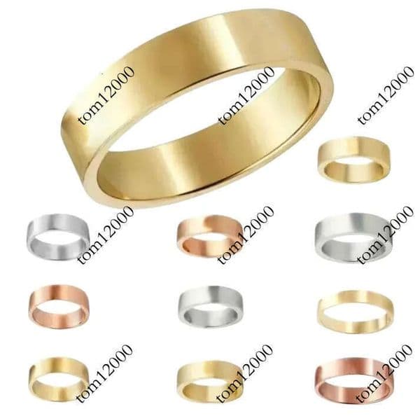NO box luxury Designer classic for women mens rings Fashion love ring diamond Titanium steel Alloy Gold-Plated Silver Rose Never fade Not allergic 4mm 5mm 6mm k407 11