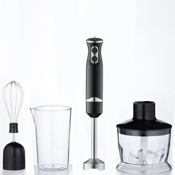 Multifunctional 4-In-One Immersion Blender Set - Includes Two Mixing Heads, Whisk & Chopping Blade for Versatile Kitchen Tasks