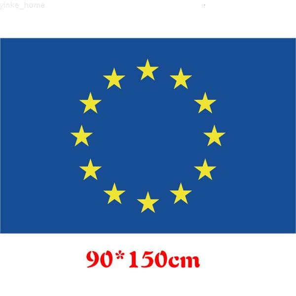 F970 90x150cm 35ft EU Flag 4 Polyester Flag Hanging Flags