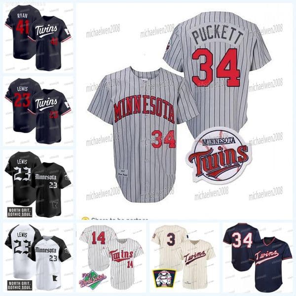 Twins Throwback Jersey Royce Lewis Byron Buxton Alan Roden Tristan Gray Josh Bell Kody Clemens Eric Wagaman Luke Keaschall Ryan Jeffers Joe Ryan