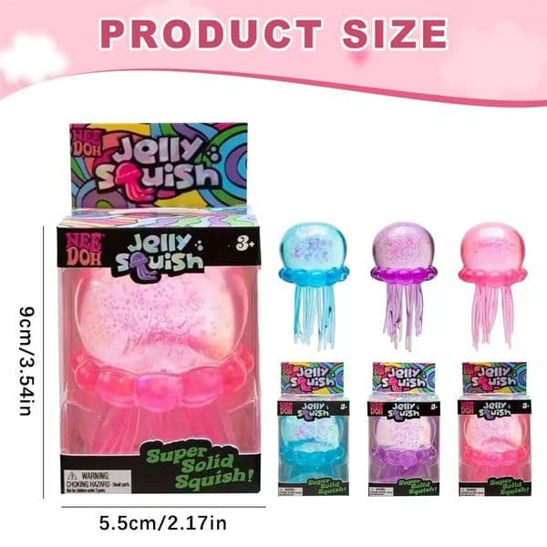 Jellyfish NeeDoh Squishy Squeeze Toy Stress Relief Fidget Sensory Toy for Kids Adults By air