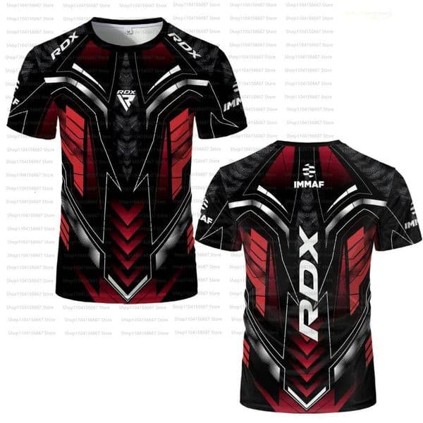 Bestseller RDX Fighting Competition 2025 New Jersey Fans Breathable T-Shirt Men's And Women's Casual Round Neck Short Sleeve Boxing Tops Ddmysat
