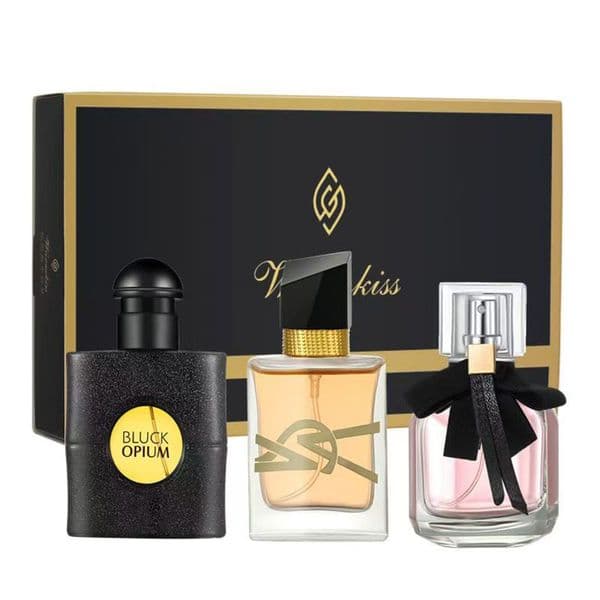 3-piece women's perfume set, long-lasting floral and fruity scent, a Mother's Day gift, perfume for parties, gatherings, couples, dates, and romance.