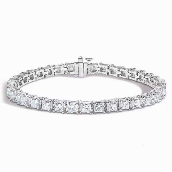 6-Inch Gold Plated Moissanite Diamond Bracelet 925 Silver with Premium Iced Romantic Fashion Hip Hop Street Style Gift Men Women