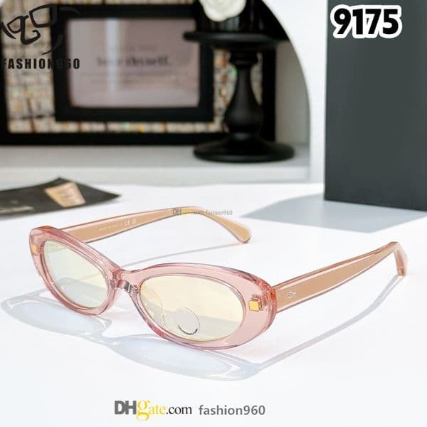 Cat eye sunglasses for women Unisex Designer sun glasses clear designer shades for womens tortoise oval candy frmae Shades Model 9175