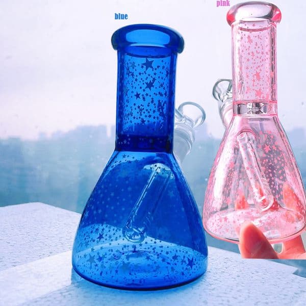 6.3inchs Glass bong Bubbler Downstem Perc Hookahs Shisha Heady Beaker Water Pipes Smoking Accessory Glass Water bongs With 14mm Bowl