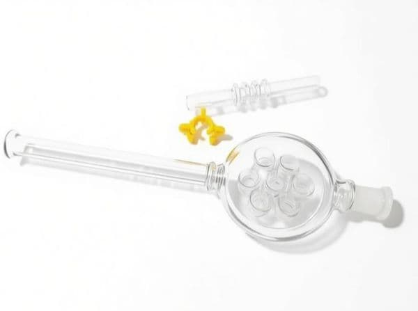 Newest Design 7hole Mini Glass Collector Kit with 10mm male Quartz Tip mini glass Oil burner Concentrate Pipes for Smoking water bong Pipe