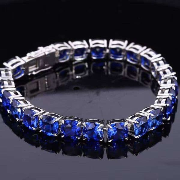Starsgem 2022 Hot Sale Cushion Cut Customized Jewelry 925 Sterling Silver Bracelets