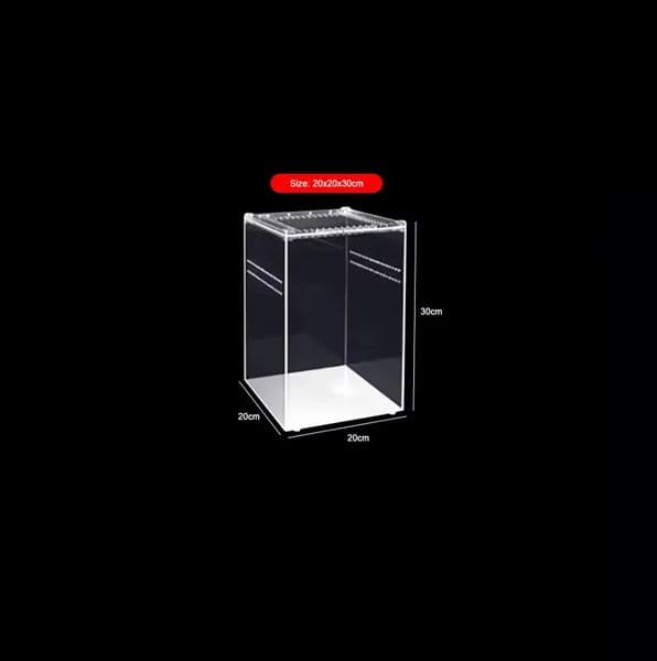 Large Reptile Supplies Transparent Acrylic Breeding Box Spider Lizard Amphibian Terrarium Leakproof Pet Habitat Arboreal Tarantula Enclre 20x20x30cm TAX FREE