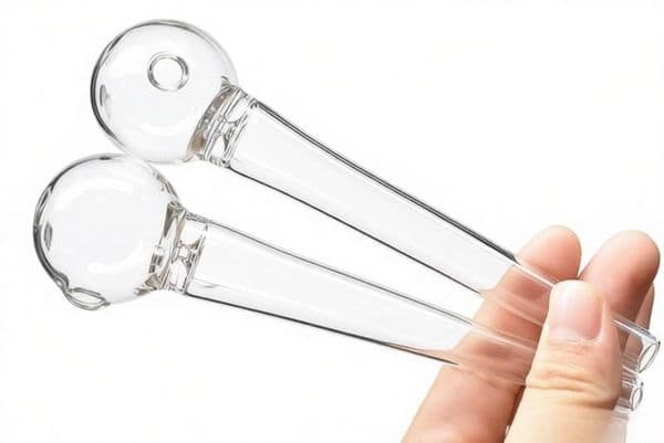 Super Quality 15cm Long Thick heady Glass Smoking Oil Burner Pipes Clear Water Filter Bubbler Burners Straight Hand Pipe for smoking