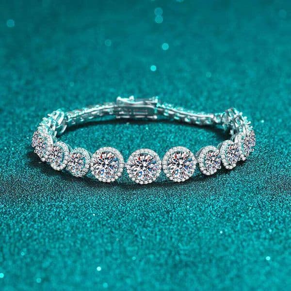 Xindeyi S925 Sterling Silver Link Chain Bracelet for Women Moissanite Luxury Jewelry AZ670-S Model Trendy Style Wholesale Stock