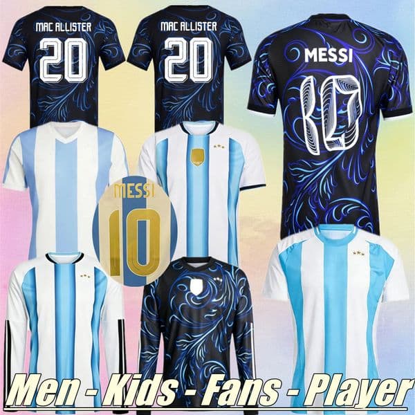 ArgentinaS World Cup soccer Jerseys 26 27 MARADONA J ALVAREZ FC women Men Kids football shirt MESSIS Jersey DE PAUL Garnacho 2026 long sleeves Signed Nico