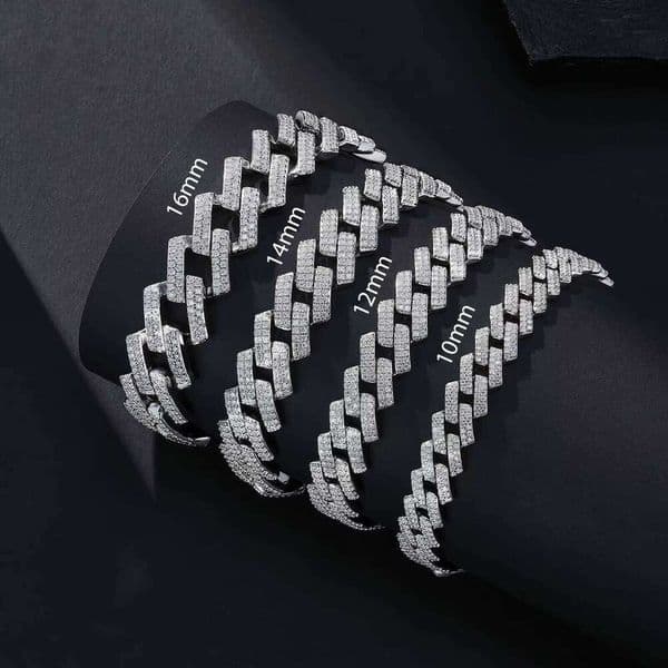 Moissanite Iced Out Cuban Link Luxury High End Fine Jewelry Custom Design Hip Hop Style Bracelet