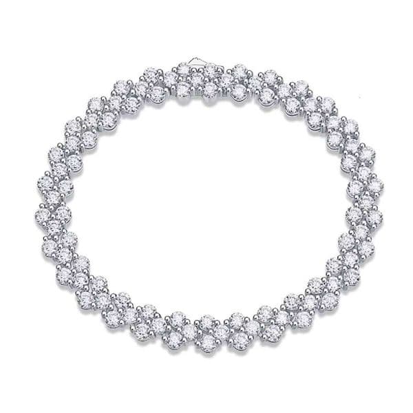 Luxury Women's Heart-Shaped Crystal Diamond Bracelet Fashionable Sparkly Wedding Gift Accessory Premium Fashion Bangles