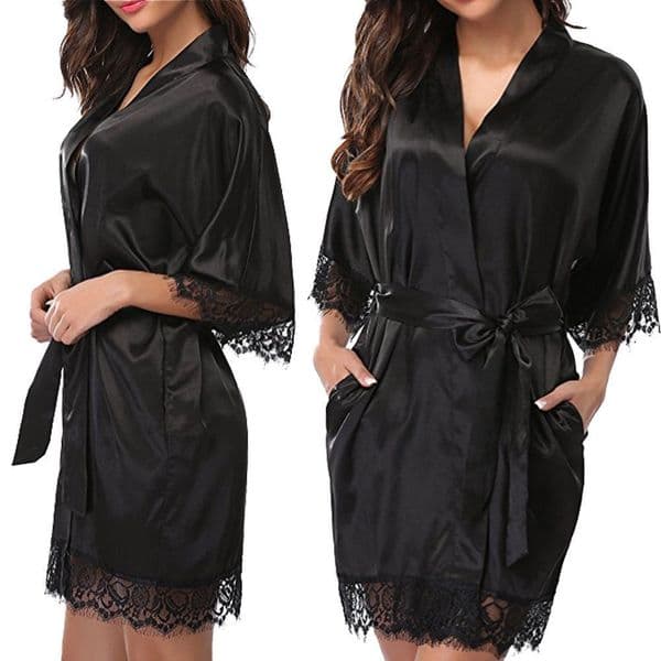 Designer women's robe dress, designer dress, women's unisex long bathrobe/nightgown, sexy robe, erotic ice silk pajamas.