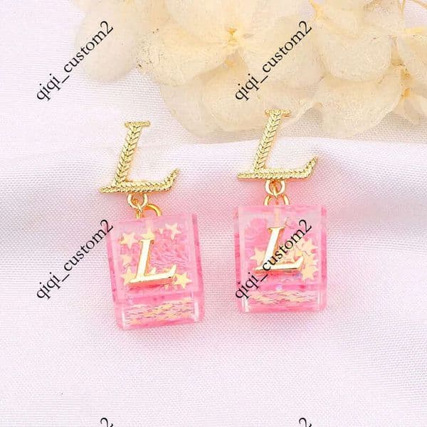 4 Colors 18K Gold Plated Designer Earrings Ear Stud Designers Brand Geometry Letters Women Earring Wedding Party Jewerlry Classic Style ER0381-ER0384