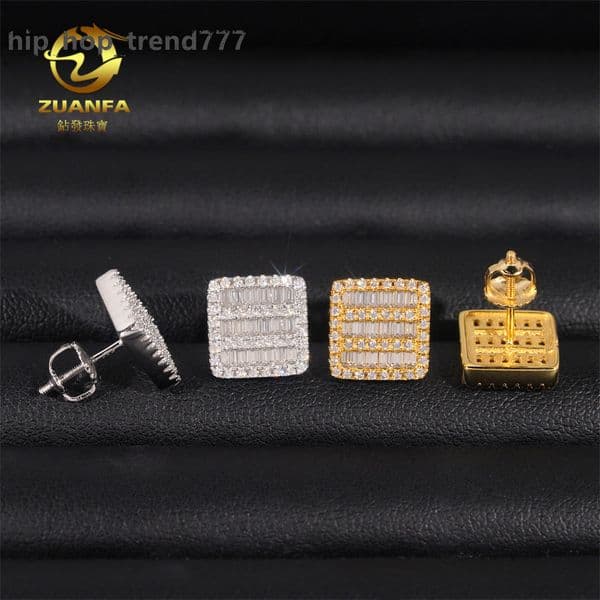 bestselling new model 925 sterling silver earrings with d color vvs round moissanite classic earrings for men and women