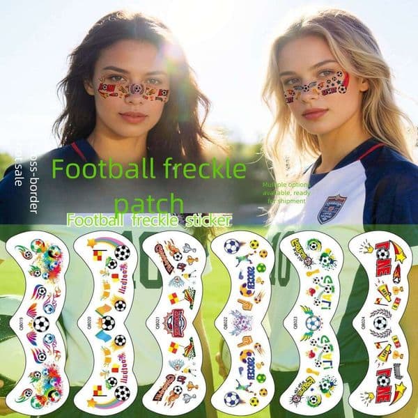 6PCS New 2026 World Cup Football Fan Club Sports Event Temporary Face Tattoo Stickers