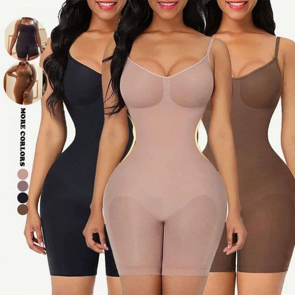 FeelinGirl Women's Shapewear, Butt Lifting Bodysuit, Tummy Control Seamless Shapewear, Comfortable Thin Shoulder Straps, Hip Panty, Basic Minimalist, Super Brand