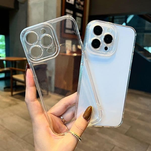 Ultra Slim Clear TPU Case for iPhone all Model Shockproof Flexible Silicone Cover Raised Camera Protection Anti-Slip Gel Skin Back Bumper Wholesale Bulk