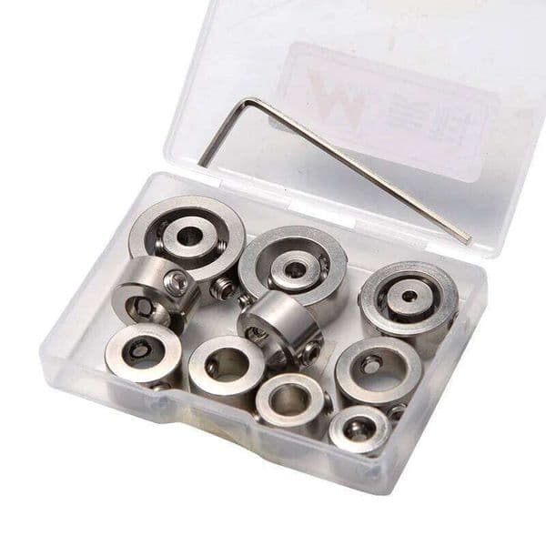 Drill Stop Collar Set 3mm-16mm Woodworking Drilling Bit Depth Stopper Ring Stainless Steel High Quality