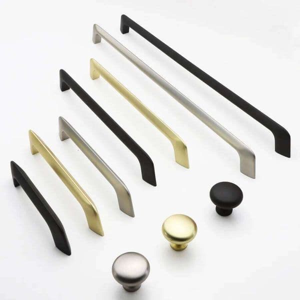 Modern Minimalist Zinc Alloy Furniture Golden Cabinet Drawer Handles Multiple Sizes Available With Screws Included