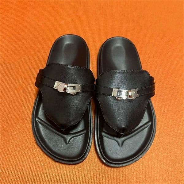 Designer sandals women slippers Roman thick bottom womens slides shoes comfortable beach shoes summer Metal buckle Flip Flops 35-42