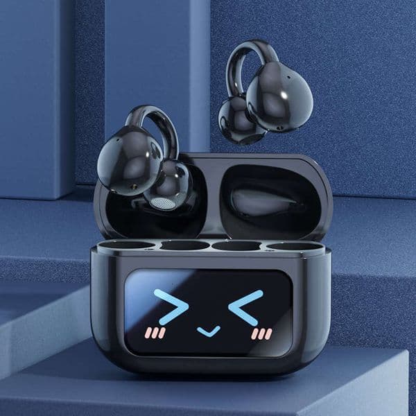 M100 New AI Smart Translation Screen Color Touch Display Long Battery Life Wireless Ear Clip Bluetooth Earphone